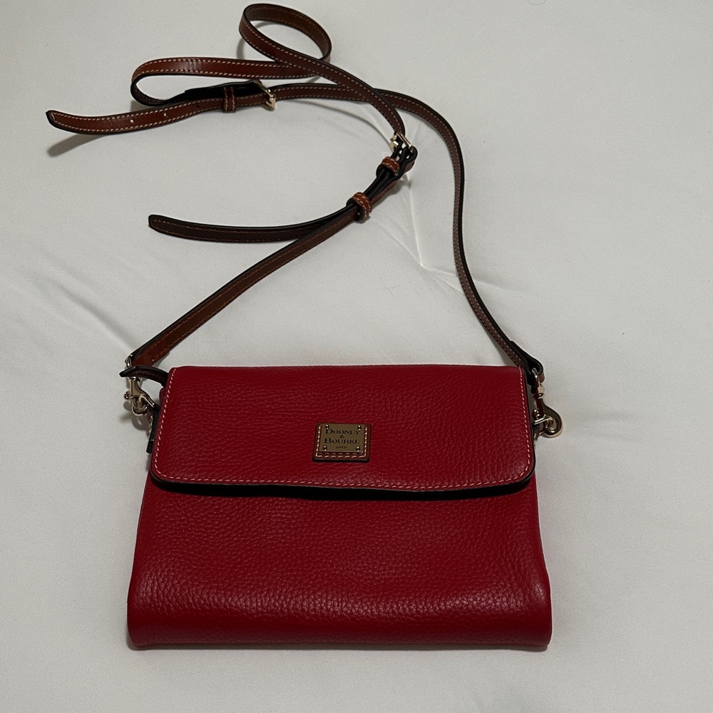Dooney & Bourke Red and Brown Crossbody Bag